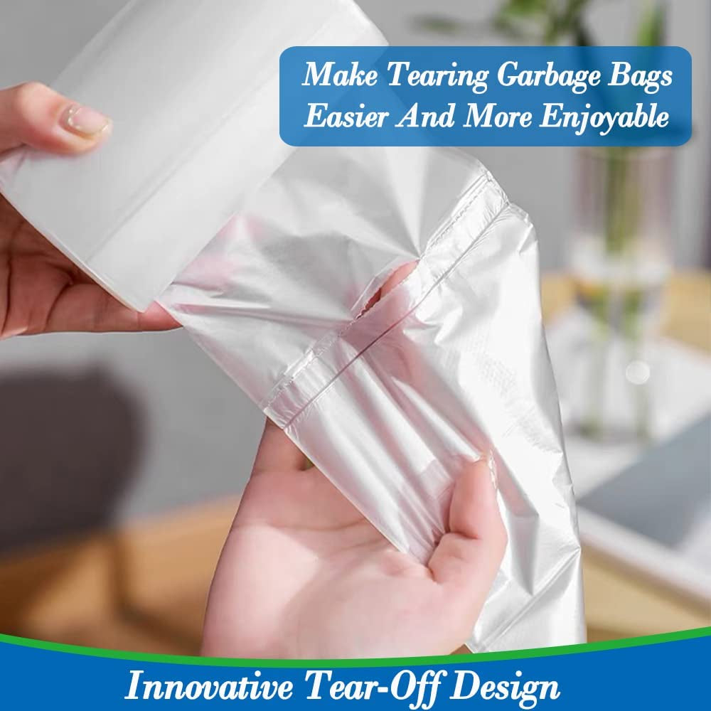 1.2 Gallon Multi Small Trash Bags,Garbage Bag Bin Liners, 5 Liters Bin Bags Wastebasket Bags for Home Office Kitchen Trash Can,Bathroom,Bedroom 300 Counts 6 Color