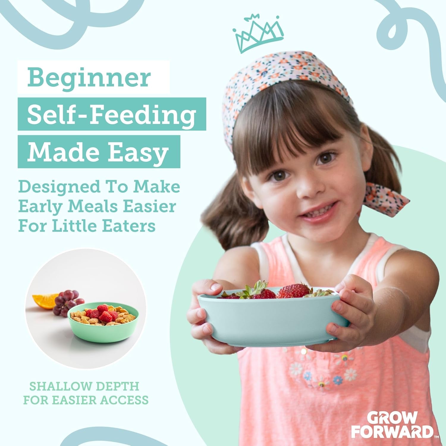 Bamboo Kids Plates and Bowls Sets - 8-Piece Dishwasher Safe Non Toxic Plates for Kids - Reusable Eco Friendly BPA Free Dishes Dinnerware Sets for Children - Rainforest